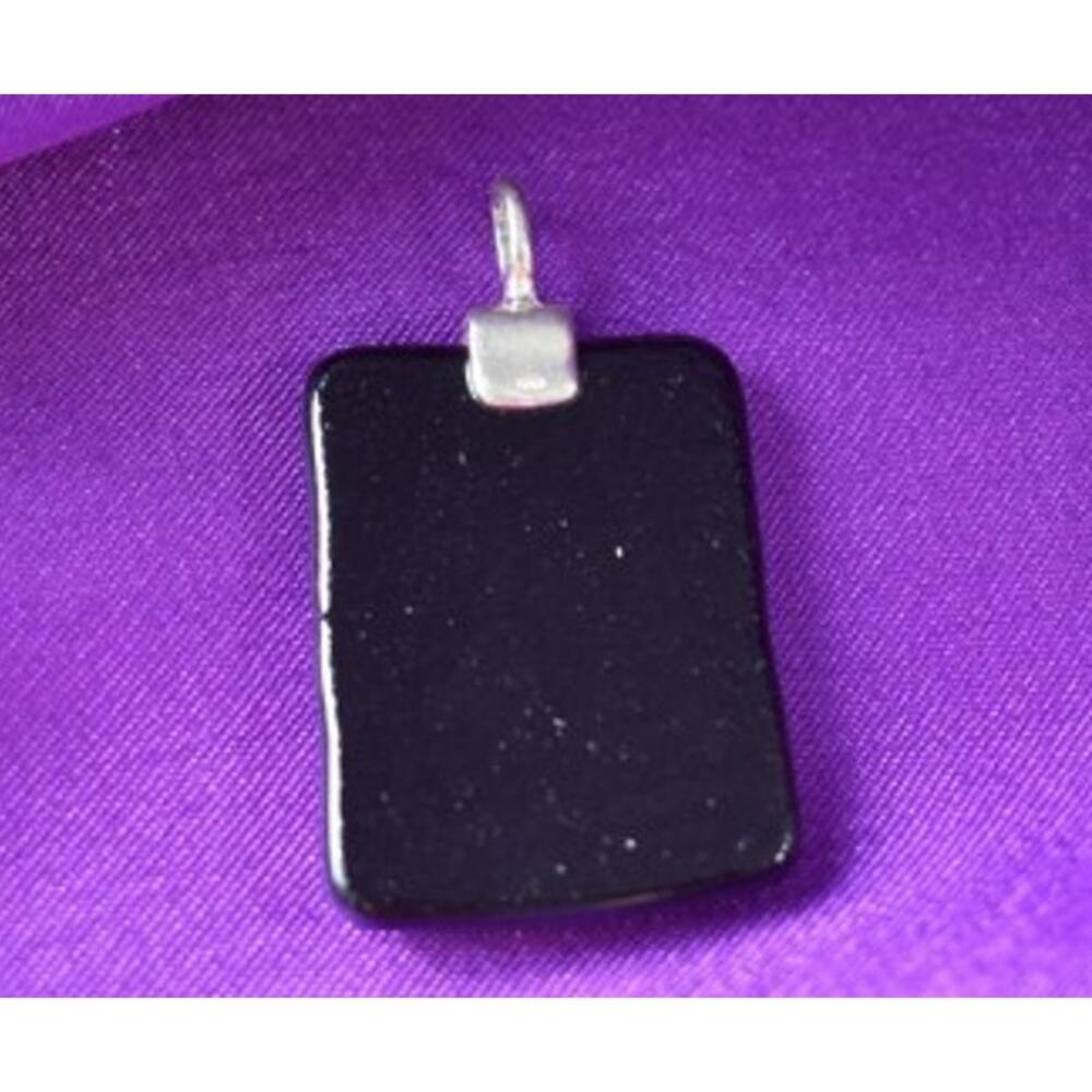 925 Sterling Silver Jewel Stone Enamel Pendant - Picture 4 of 7